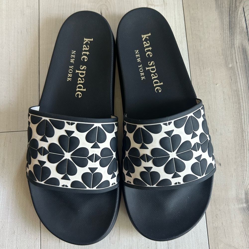Kate Spade Black and White Women's Slide Sandals